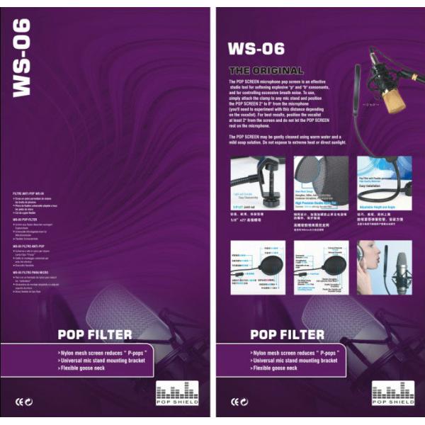 POP FILTER WS-06  بوب فلتر صوت 